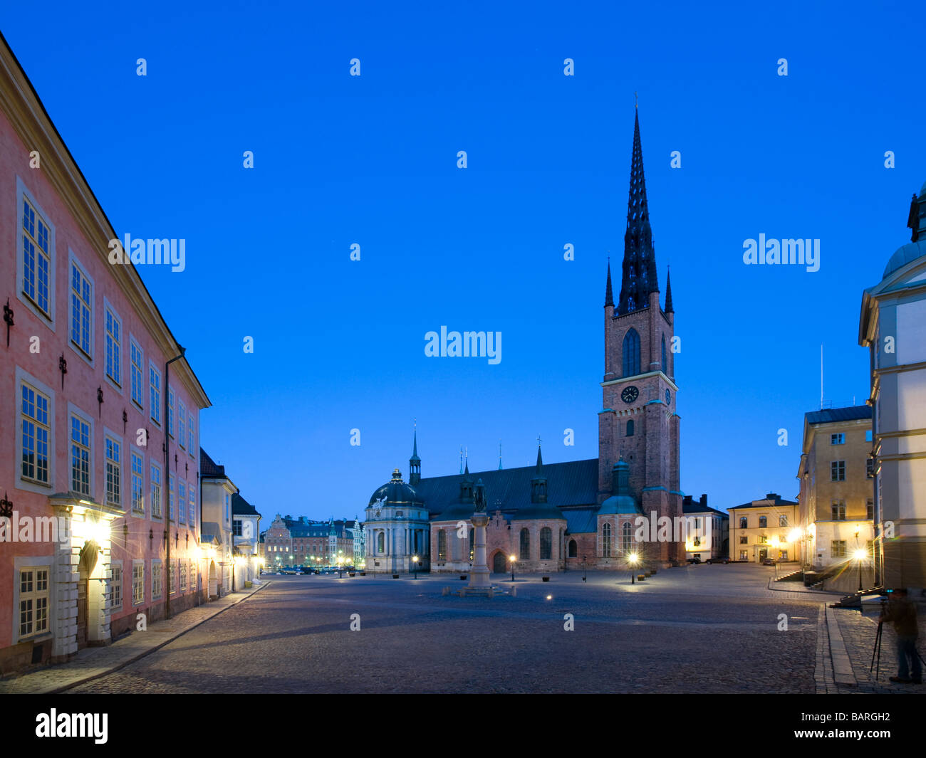 Eglise Riddarholmen, à Birger Jarls Torg, sur la petite île de Riddarholmen, Stockholm, Suède. Banque D'Images