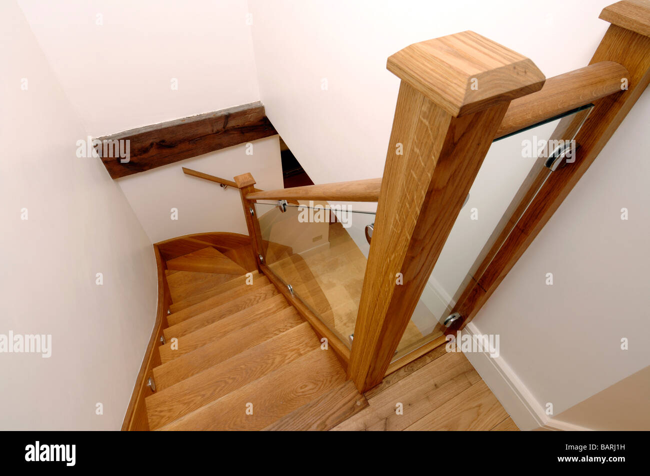 Escalier en bois Banque D'Images