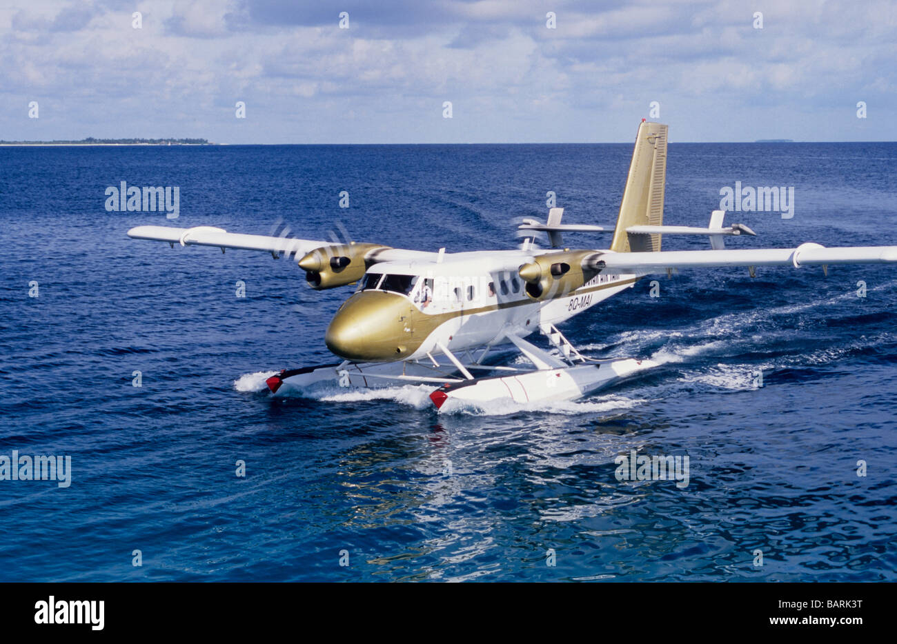Maldivian Air Taxi.Les Maldives. L'Océan indien Banque D'Images