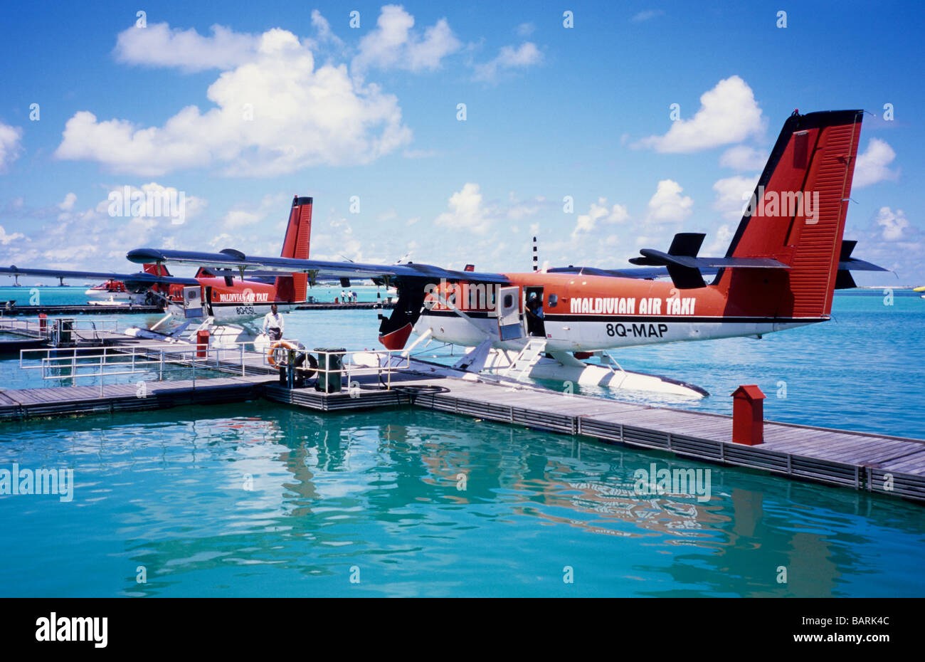 Maldivian Air Taxi.Les Maldives. L'Océan indien Banque D'Images