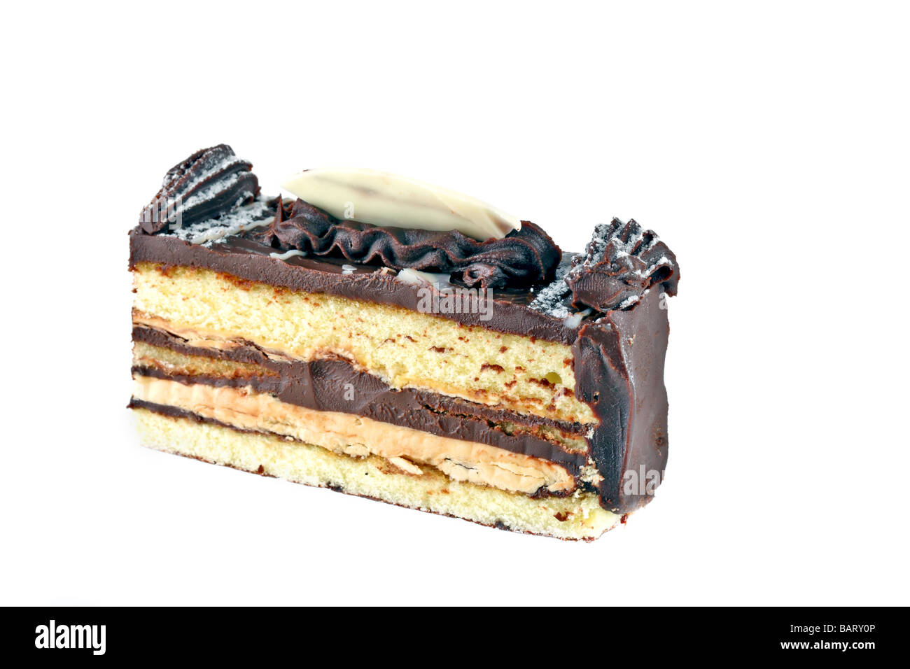 Gâteau Opéra chocolat pâtisserie riche Banque D'Images