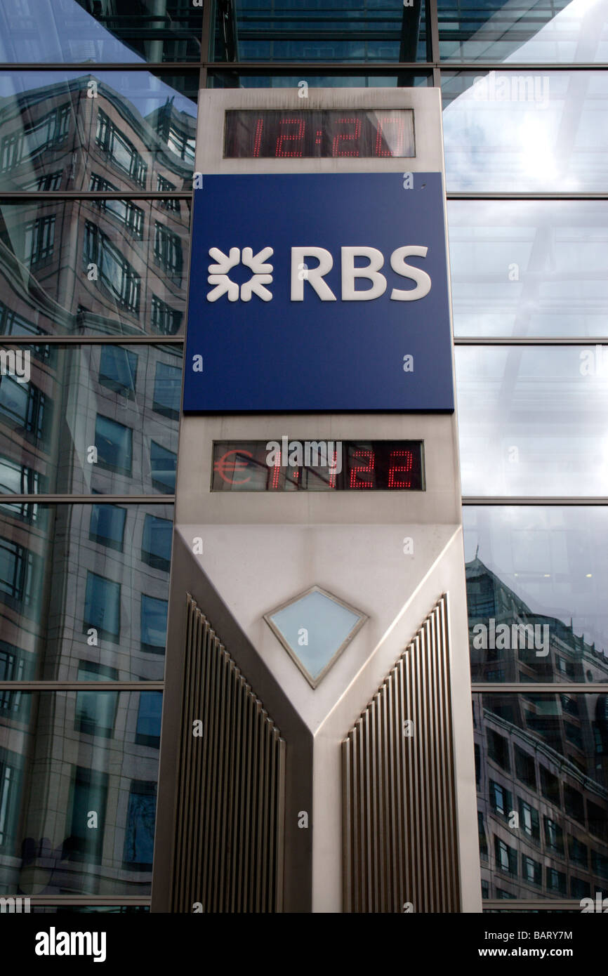 Pilier RBS Londres Banque D'Images