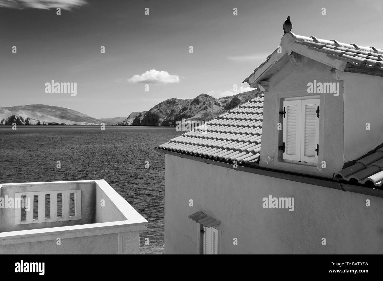 Vue sur la ville de Rovinj au coucher du soleil Banque D'Images