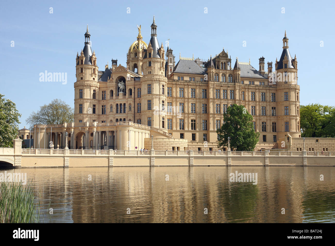 Le château de Schwerin, Mecklenburg Vorpommern, Allemagne Banque D'Images