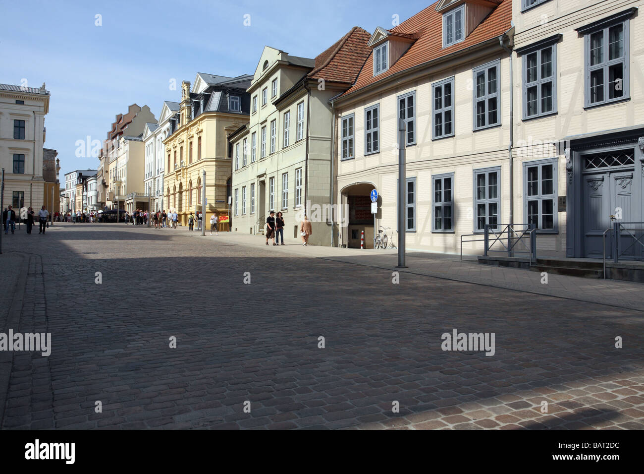 Schlossstrasse, Schwerin, Mecklenburg Vorpommern, Allemagne Banque D'Images