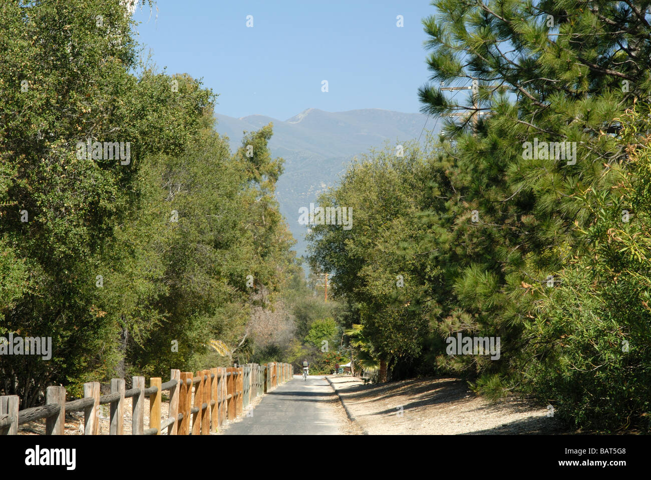 Piste cyclable, Ojai, Californie Banque D'Images