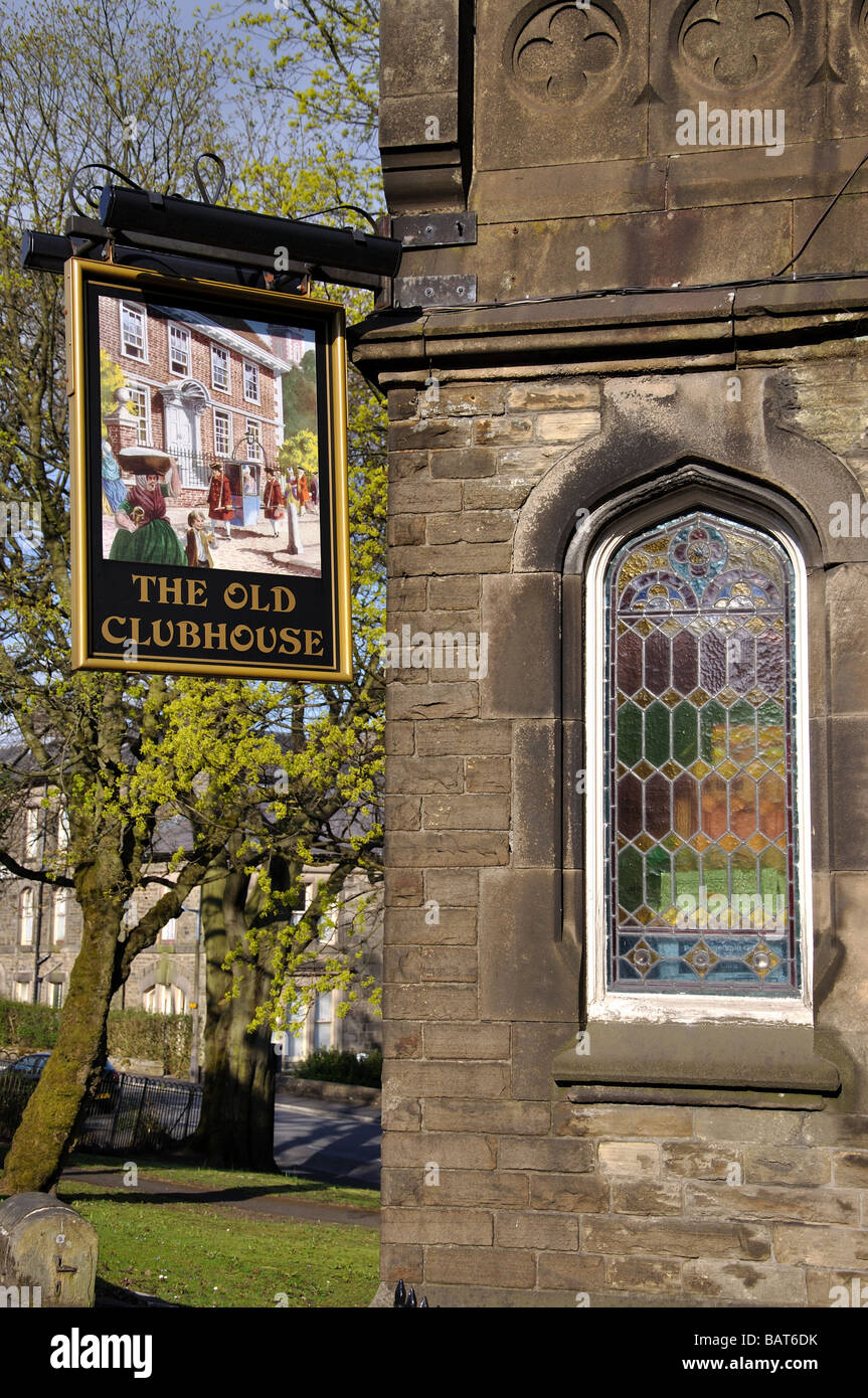 Le vieux pavillon Pub, rue Water, Buxton, Derbyshire, Angleterre, Royaume-Uni Banque D'Images