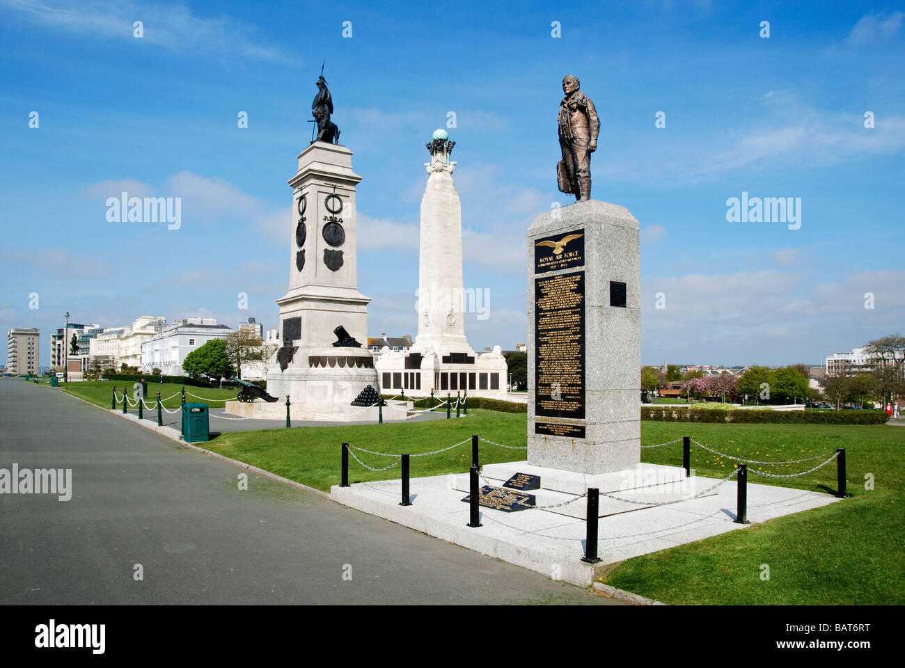 Les monuments commémoratifs de guerre sur l'Hoe de Plymouth, Devon, UK Banque D'Images