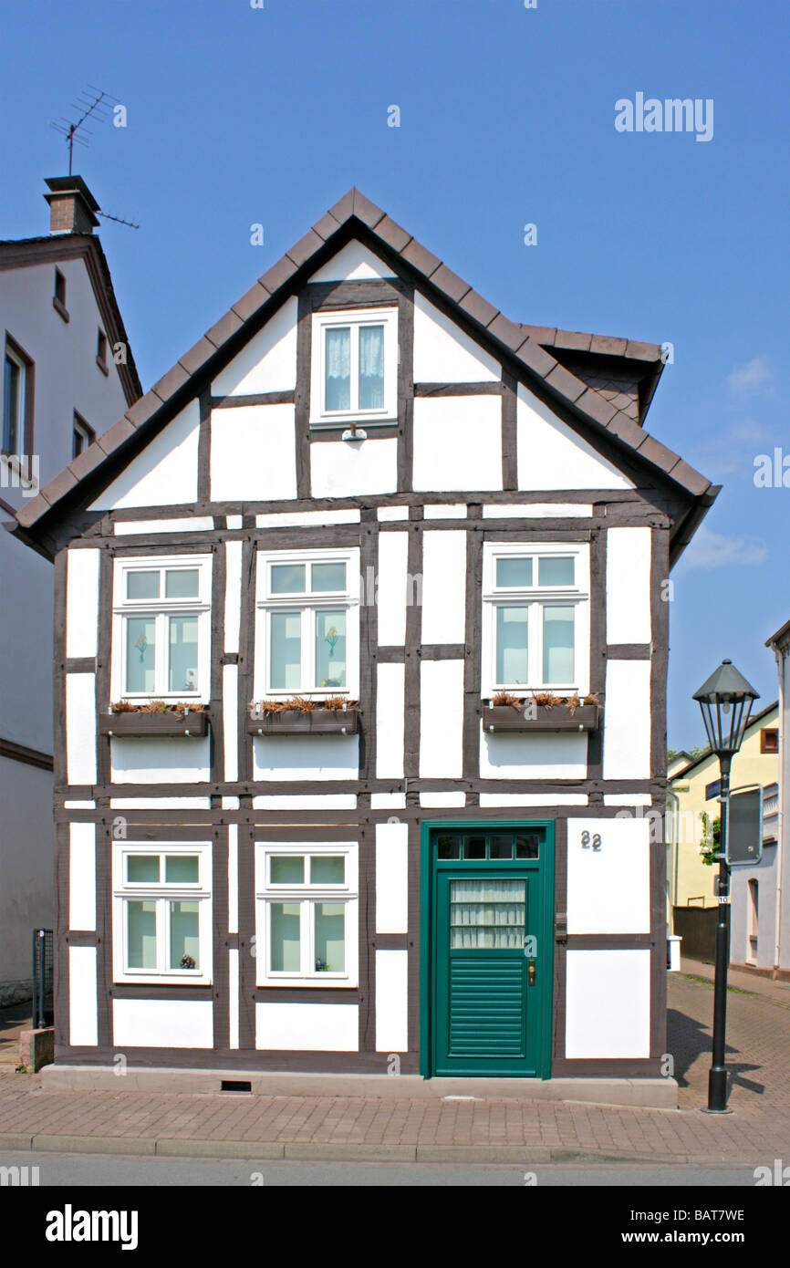 Maison à Hoexter dans la Weser Hills en Allemagne Banque D'Images