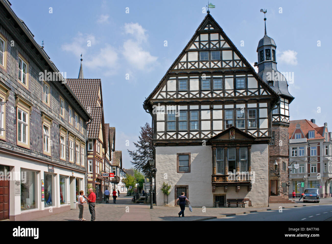 Mairie de Hoexter dans le Weser Hills en Allemagne Banque D'Images