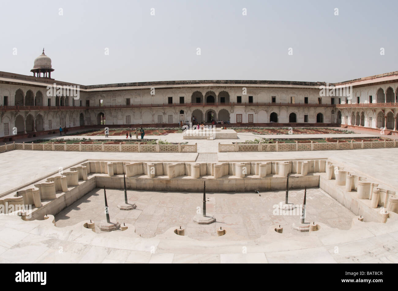 Au Taj Mahal, Inde Banque D'Images