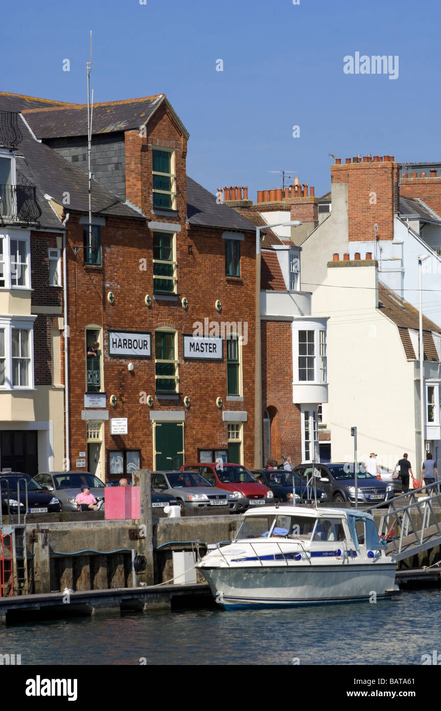 Le bureau du maître de port à Weymouth, dans le Dorset, un jour ensoleillé Banque D'Images