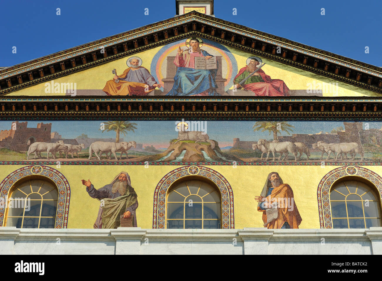 San Paolo fuori le mura, Rome, Latium, Italie Banque D'Images