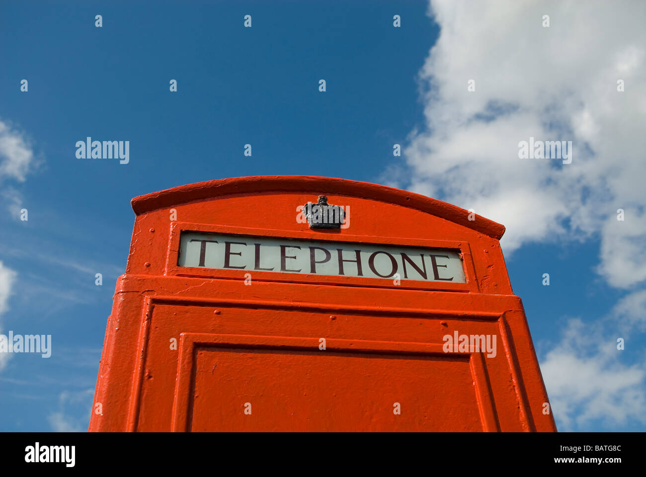 Cabine téléphonique rouge en Angleterre Rawtenstall Banque D'Images