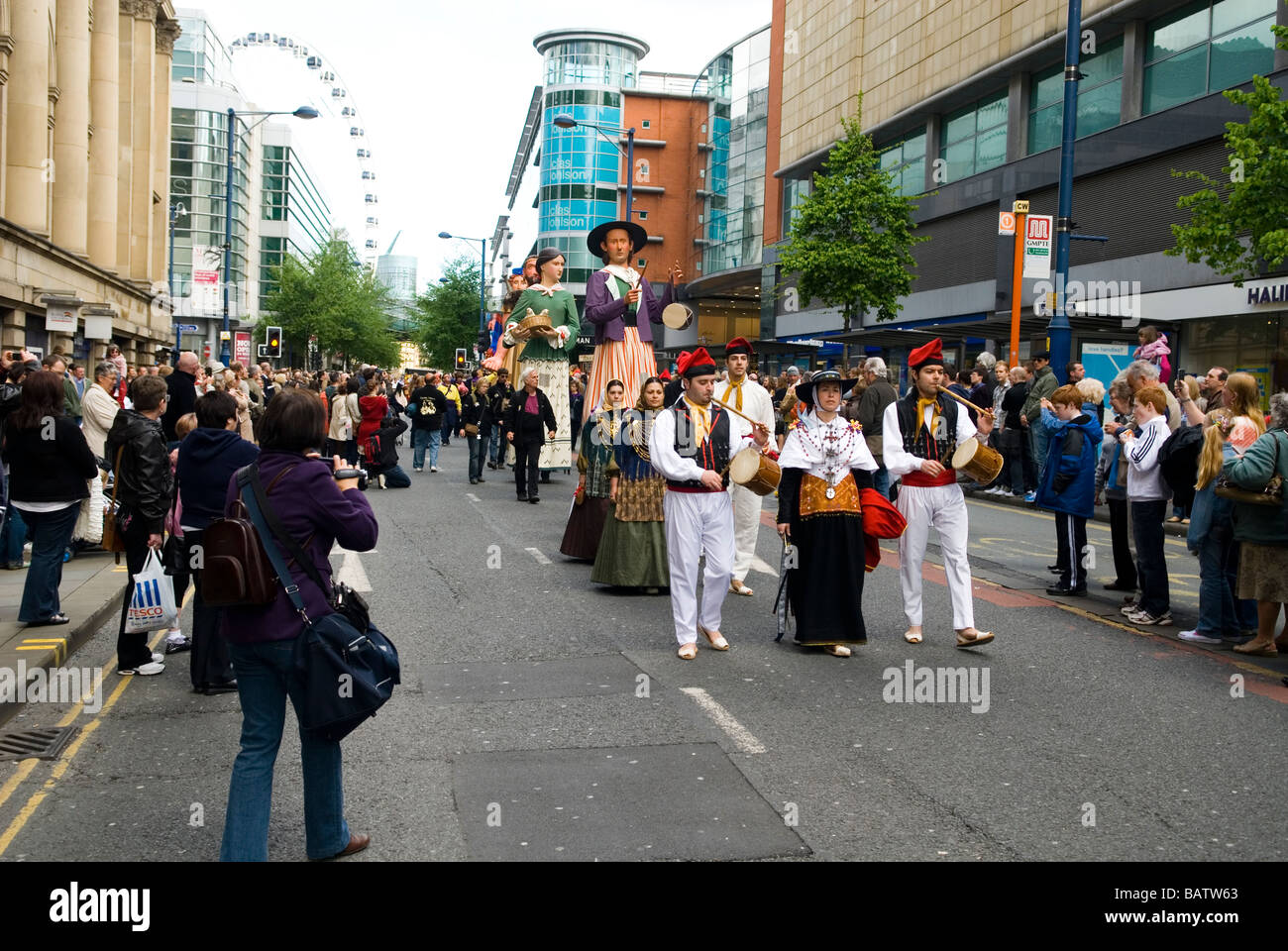 Découvrez les îles Baléares festival dans le centre-ville de Manchester UK Banque D'Images