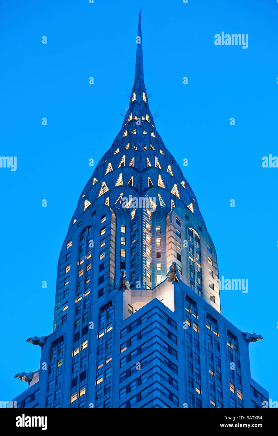 USA, New York, New York City, haut de Chrysler Building Banque D'Images