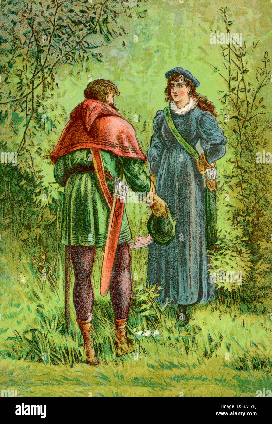 Robin des Bois et Marianne Banque D'Images