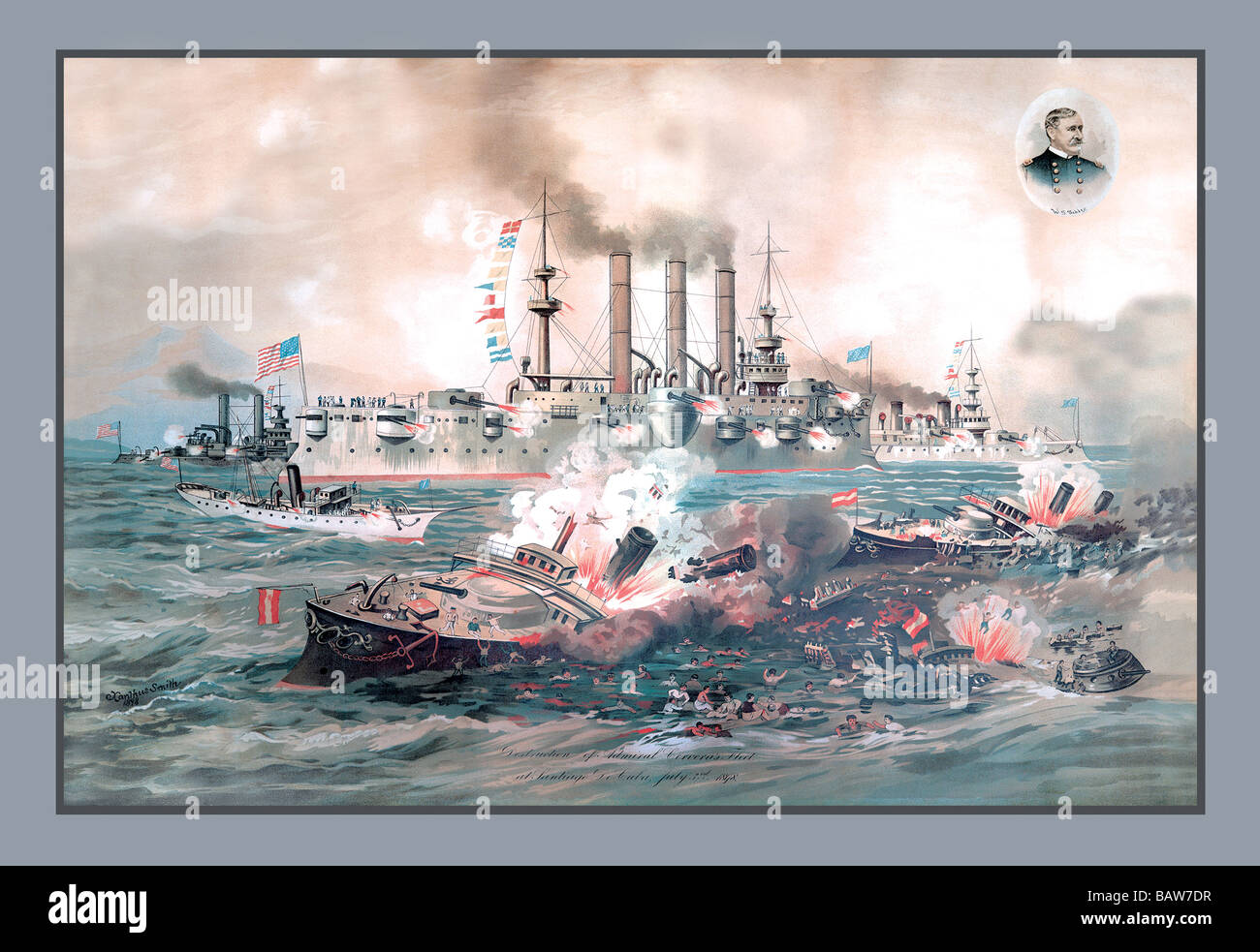 Bataille navale,Santiago Banque D'Images