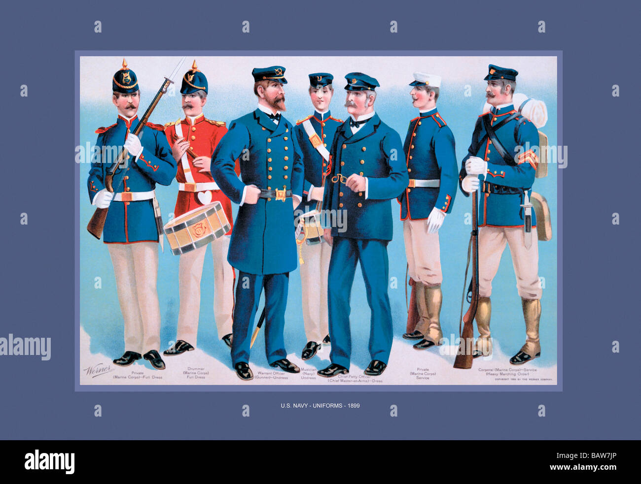 La Marine américaine : uniformes, 1899 # 1 Banque D'Images