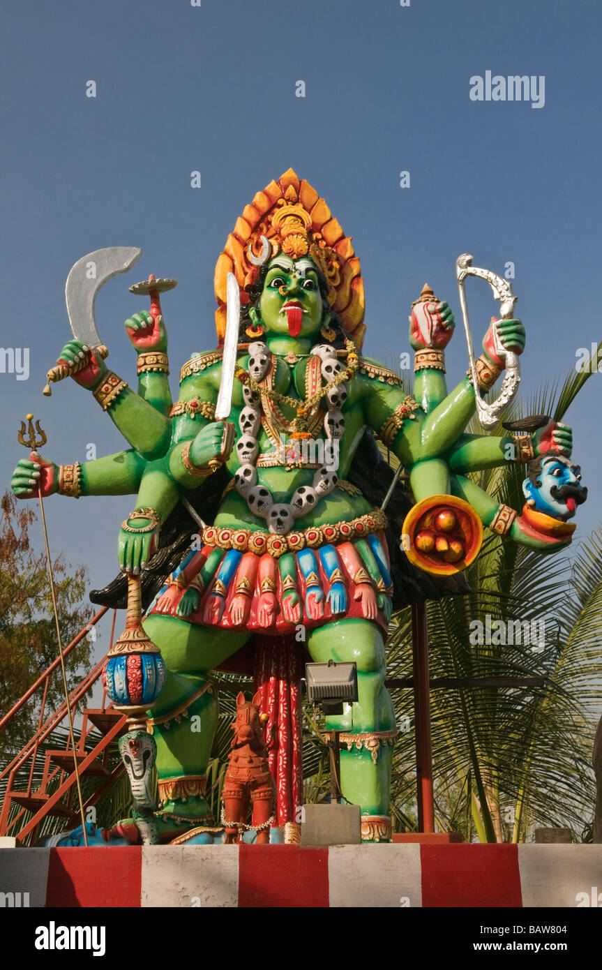 Statue de Kali Amman Madurai Tamil Nadu Inde Banque D'Images