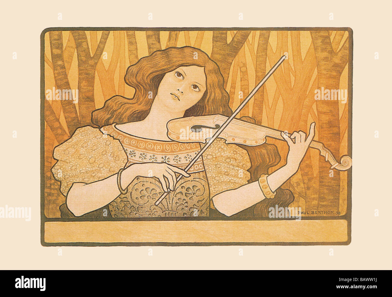 Leçons de violon Banque D'Images