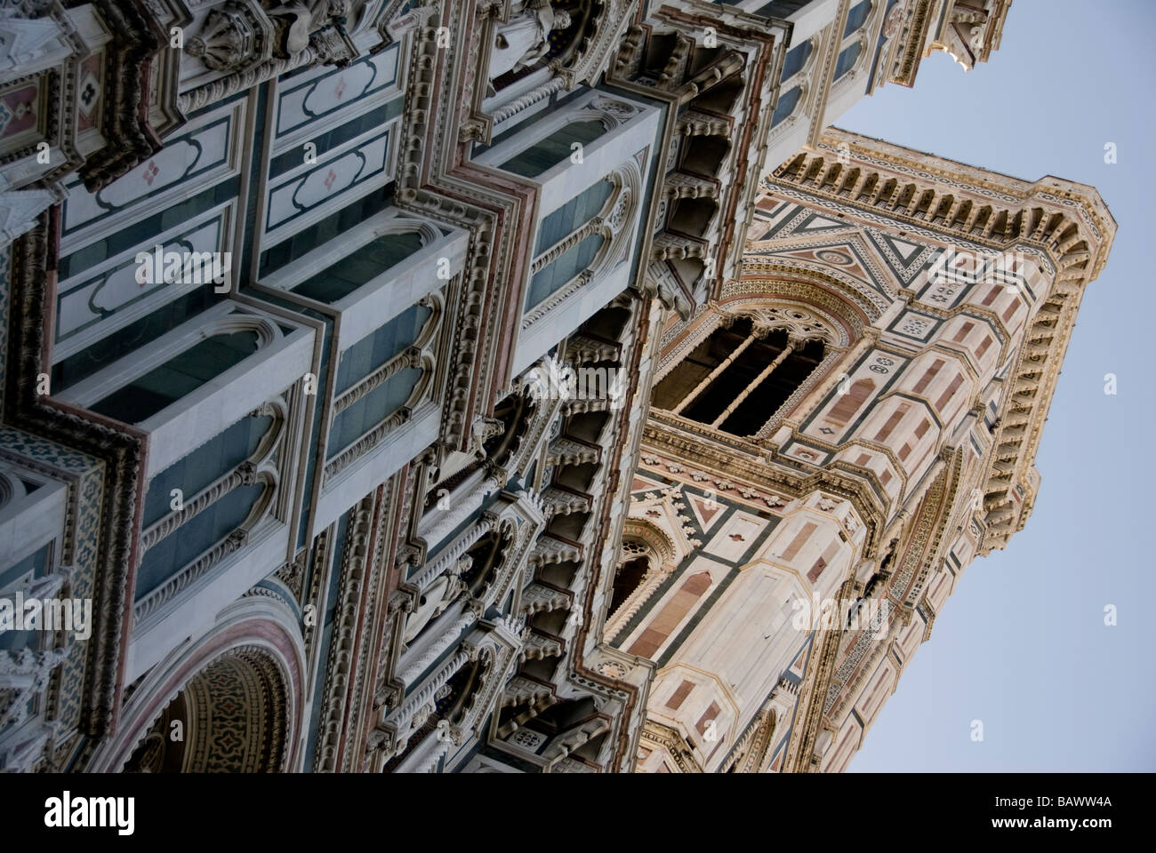 La façade de Santa Maria del Fiore Florence Italie Banque D'Images