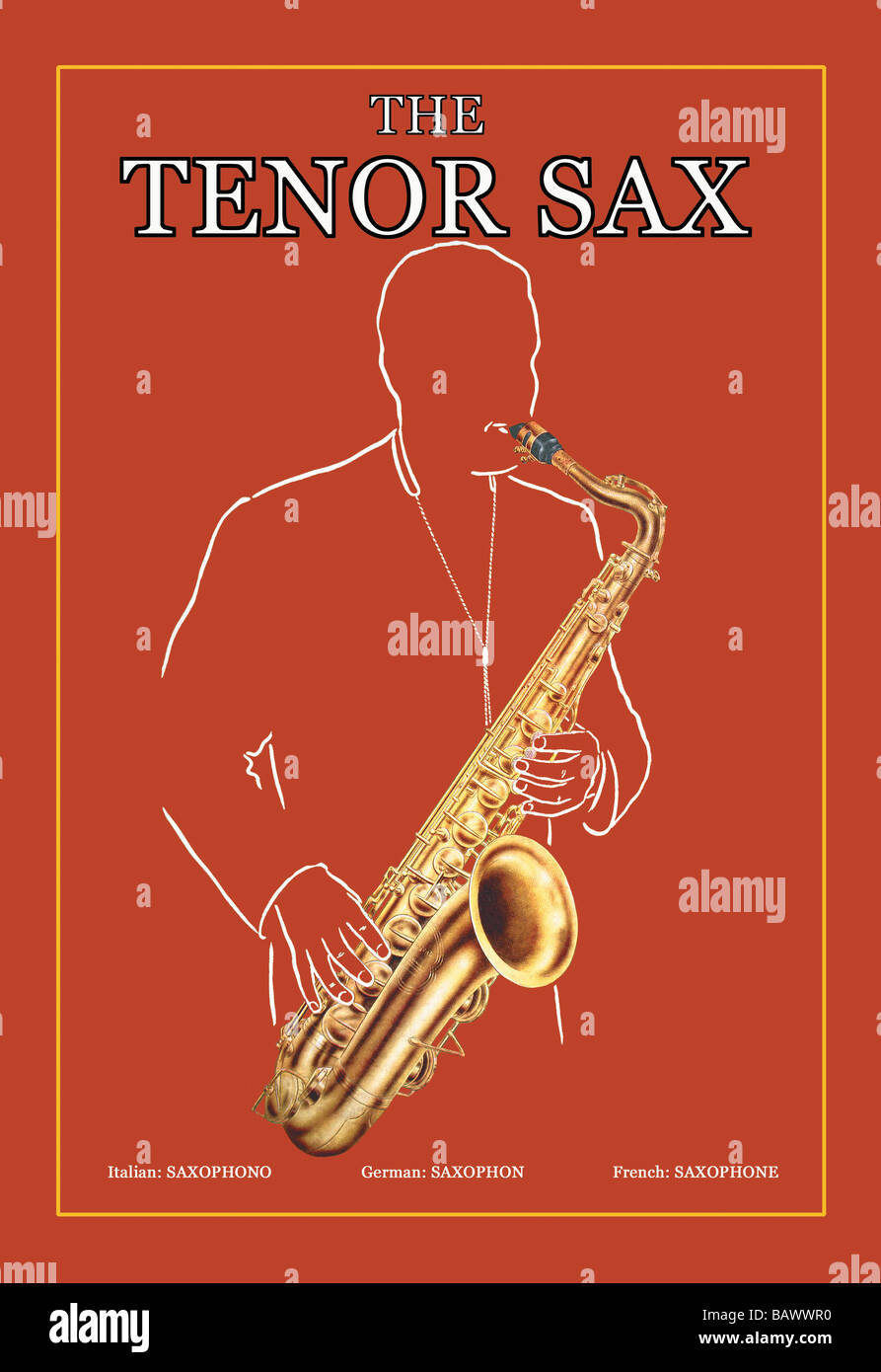 Le saxophone ténor Banque D'Images