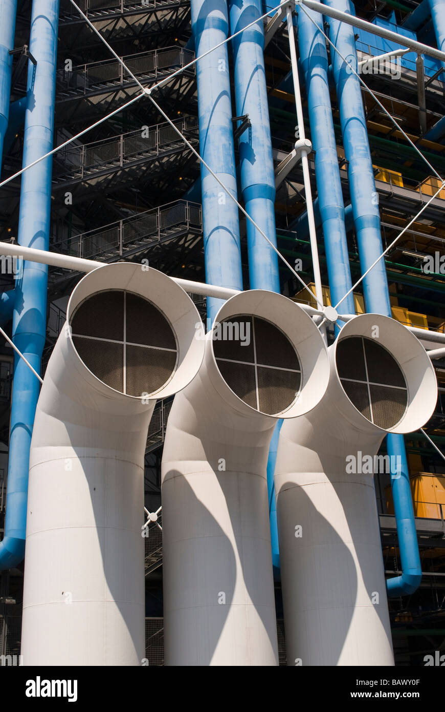 Centre Pompidou à Paris, France Détail Banque D'Images
