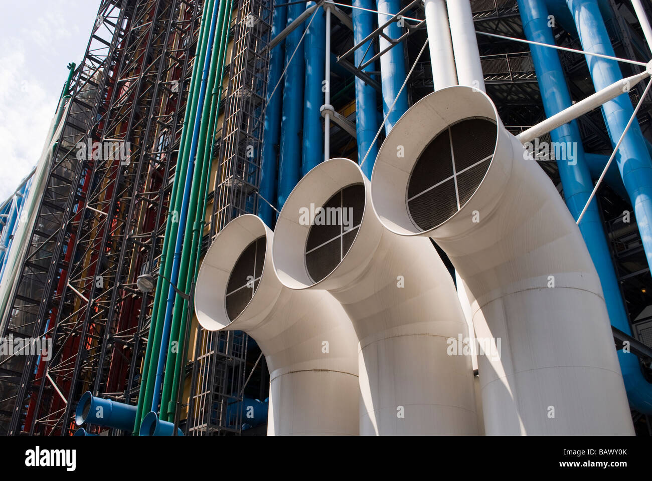Centre Pompidou à Paris, France Détail Banque D'Images
