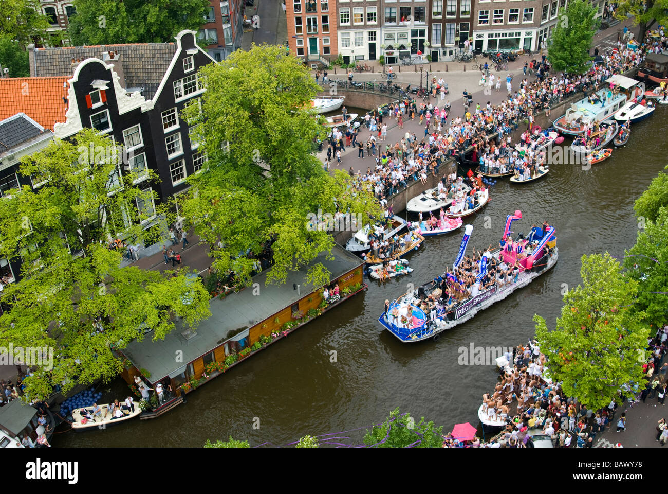 Vue aérienne d'Amsterdam Banque D'Images