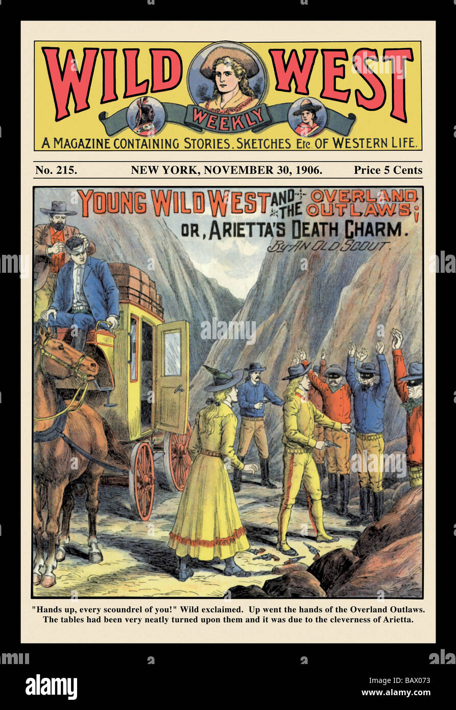 Wild West Weekly : Wild West et l'Overland hors-la-loi Banque D'Images