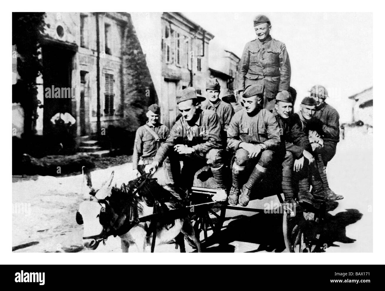 Âne et Doughboys Banque D'Images