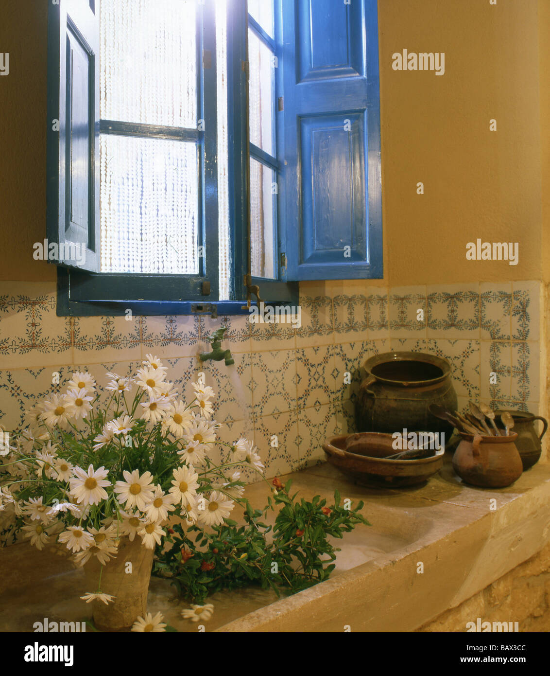 fenêtre de la cuisine Banque D'Images