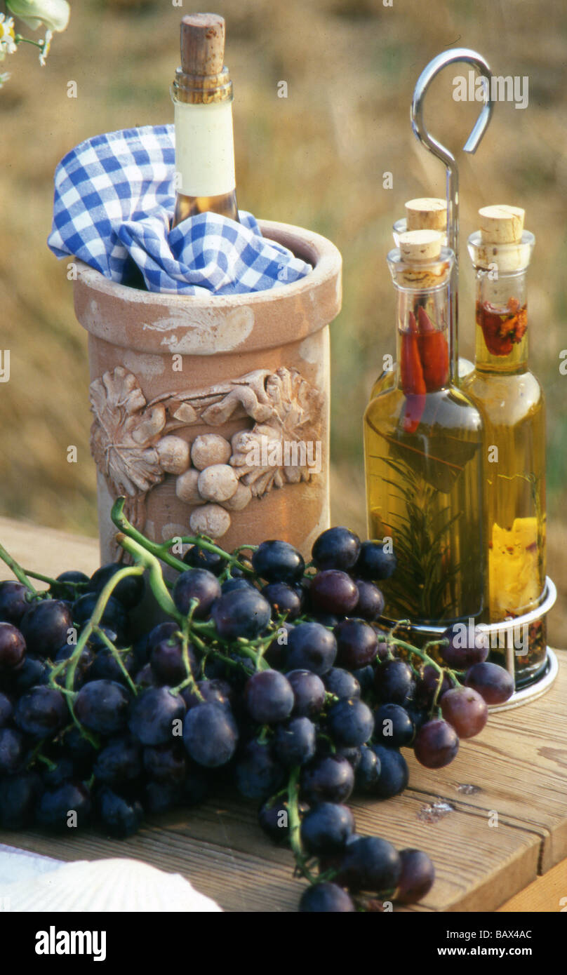 Vin, huile et viinegar Banque D'Images