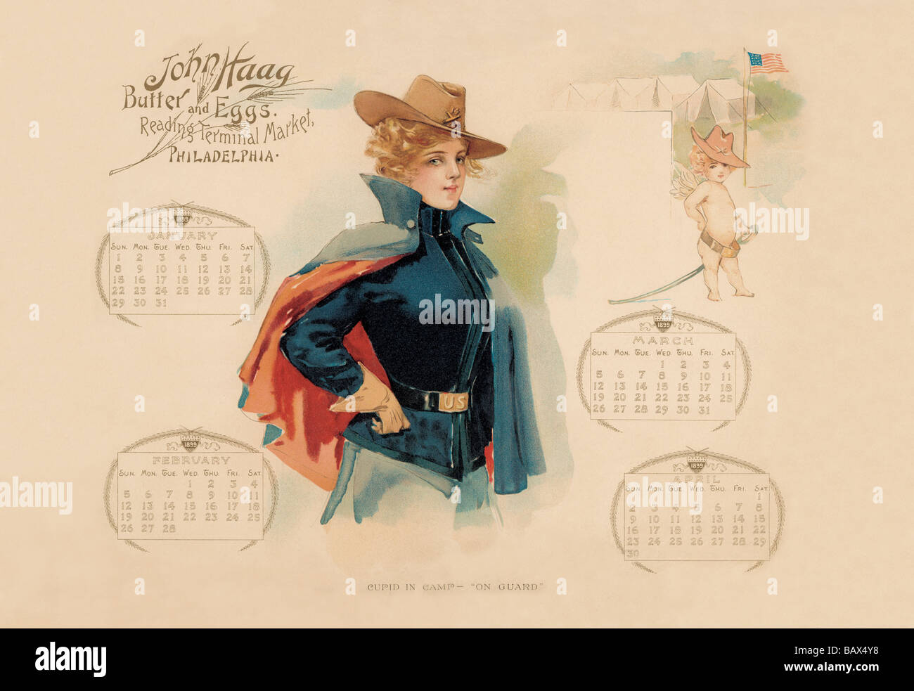 Cupidon dans Camp 'La Garde Banque D'Images