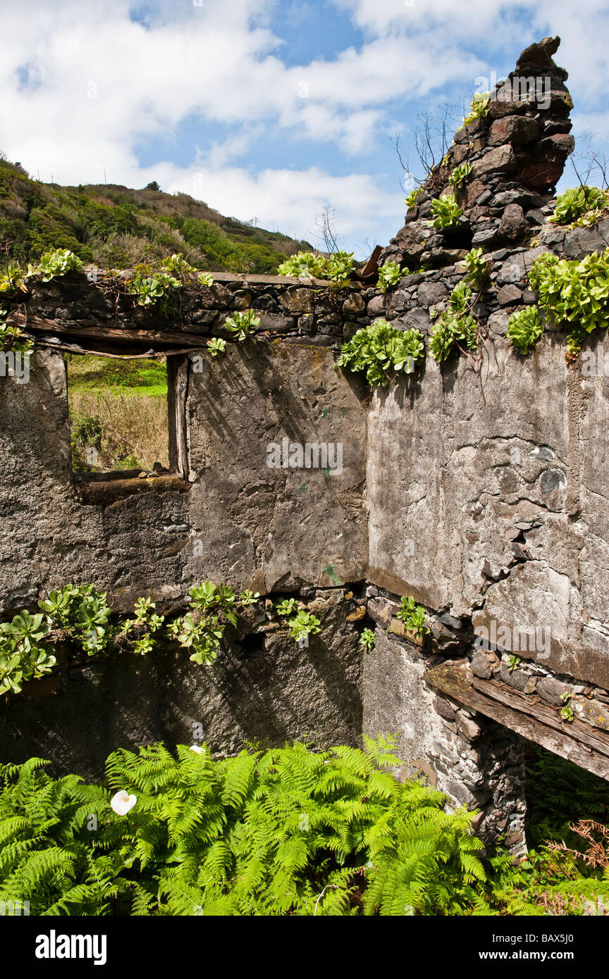 Un bâtiment délabré à Madère Banque D'Images