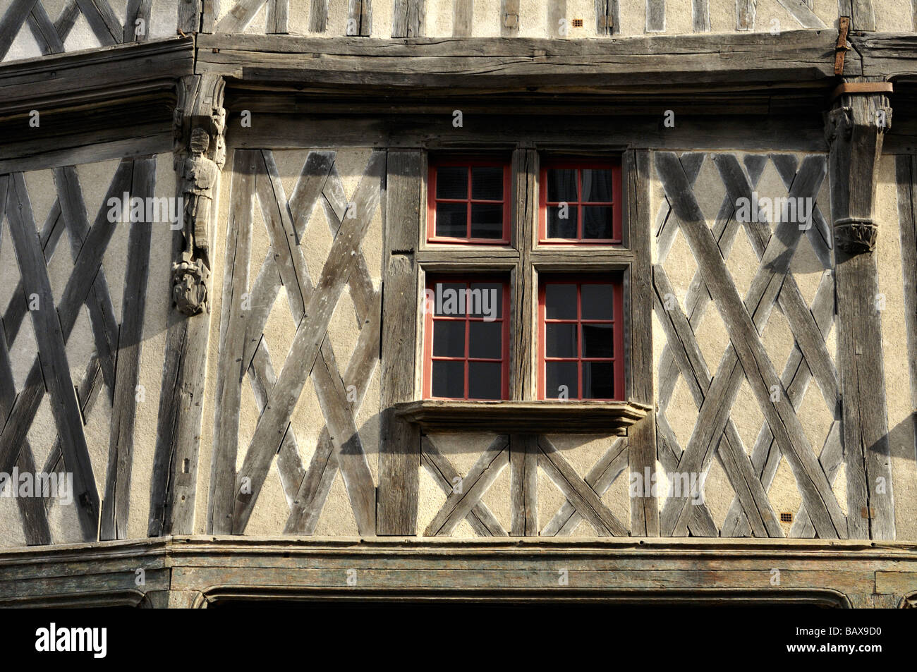 Maisons à colombages à Chartres France Banque D'Images