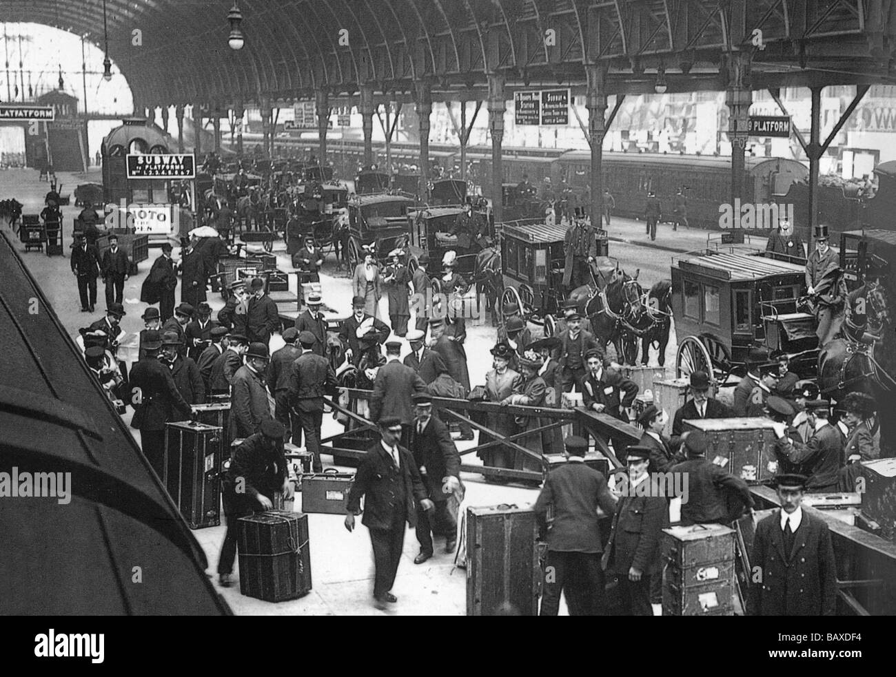 La gare de Paddington, Londres Banque D'Images