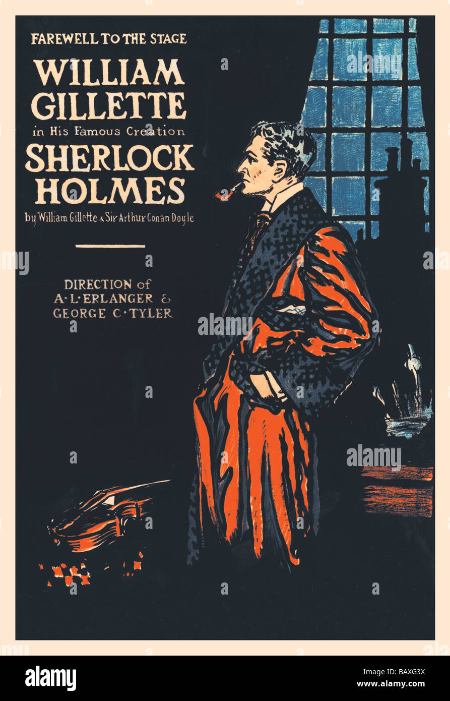 William Gillette que Sherlock Holmes : Adieu à la scène Banque D'Images