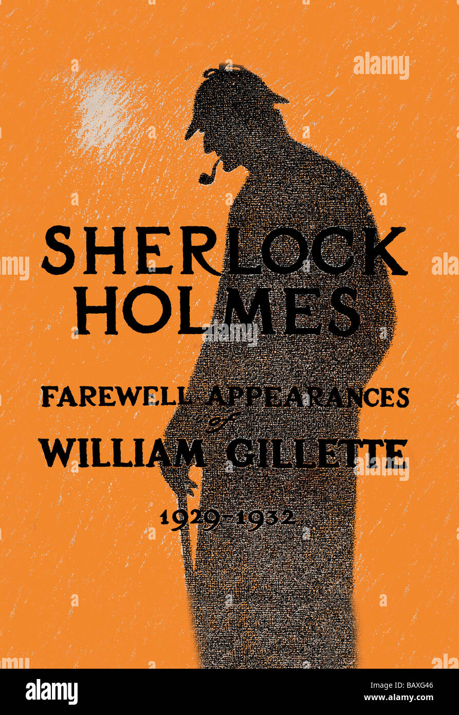 William Gillette comme Sherlock Holmes : apparition d'adieu Banque D'Images