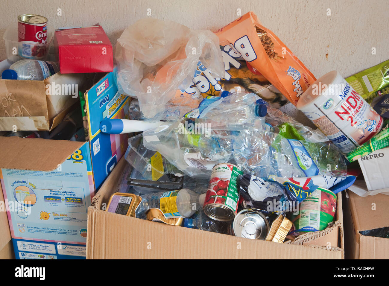 Pour le recyclage des déchets ménagers Banque D'Images