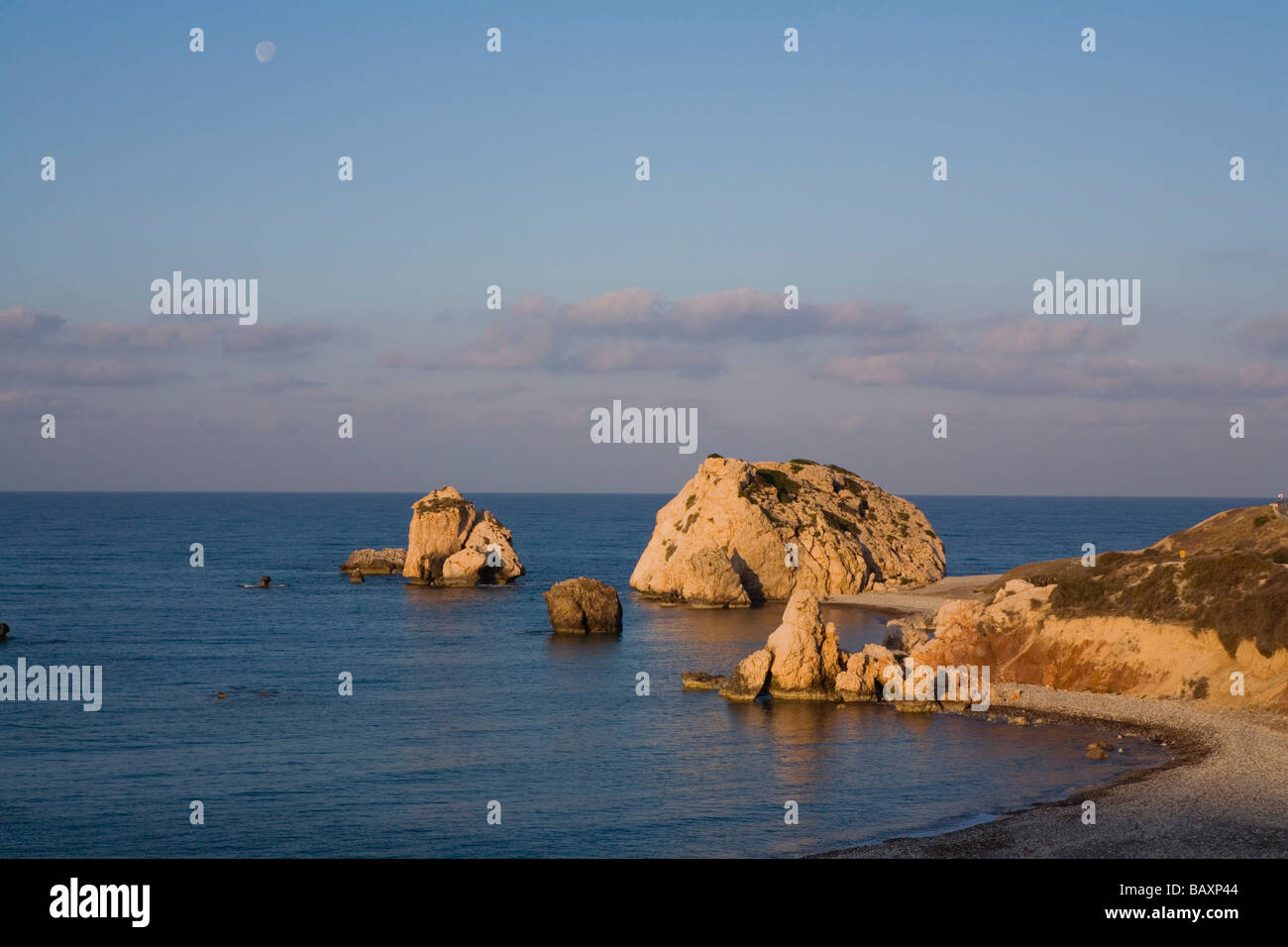 Petra tou Romiou, rocher d'Aphrodite, lieu de naissance d'Aphrodite, symbole, le Rocher d'où Aphrodite est née de la mythique mer Banque D'Images