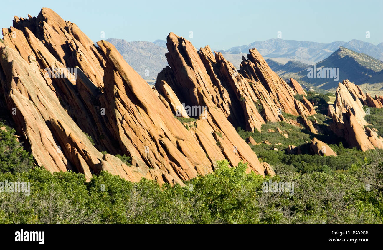 Le Red Rock ridgeline - Roxborough State Park - Littleton, Colorado Banque D'Images