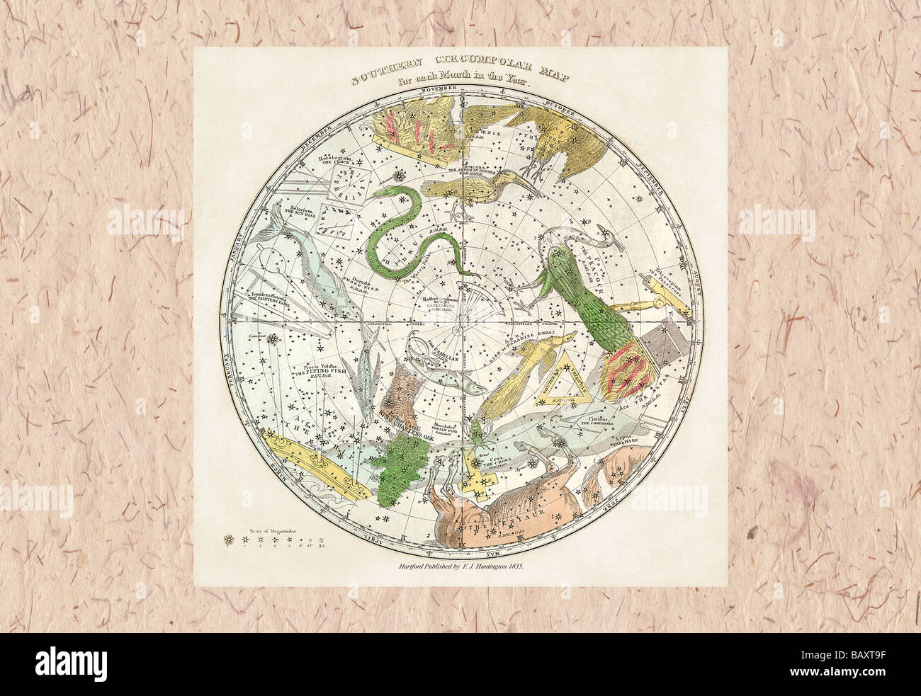Carte circumpolaire sud Banque D'Images