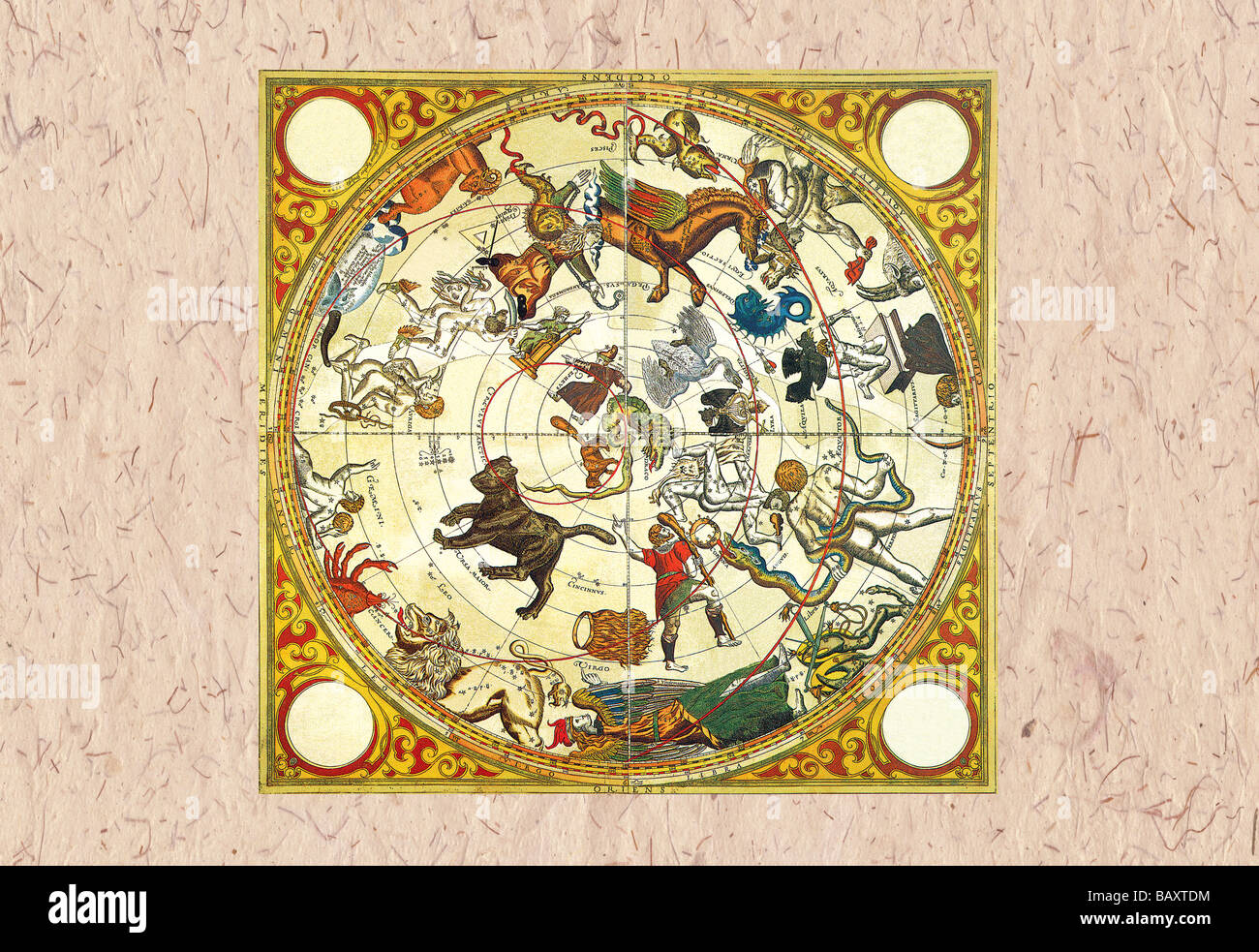 Planisphère céleste nord Banque D'Images