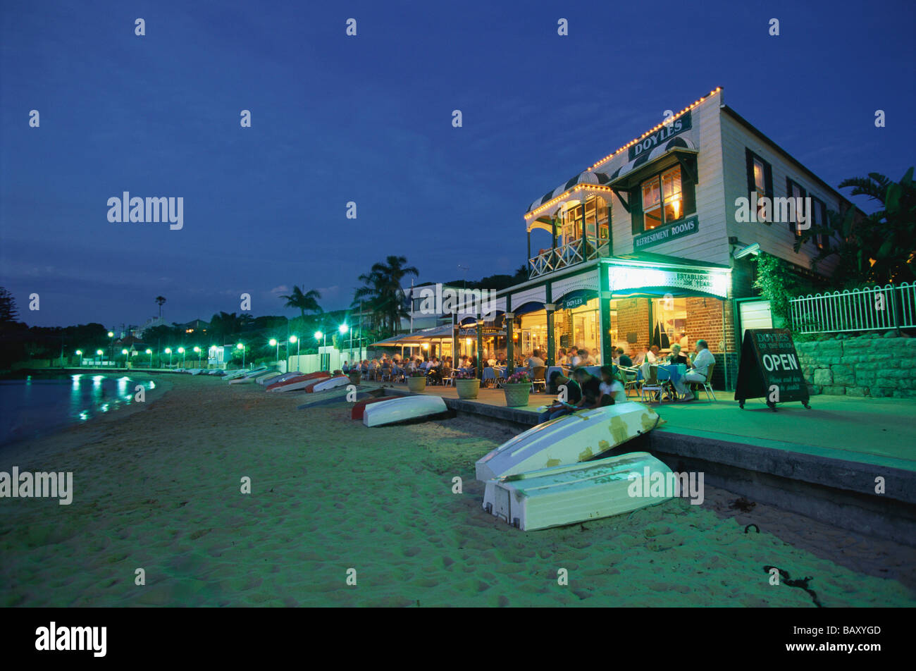 Doyles sur la plage, restaurant de poissons, Watson Bay, de Valcluse, Sydney, New South Wales, Australia Banque D'Images
