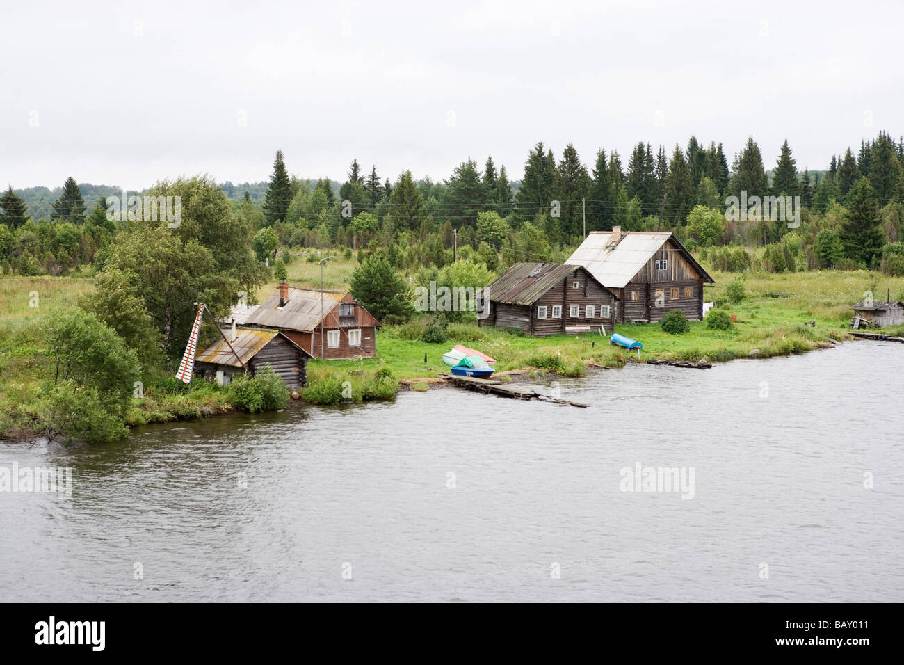 Le lac Onega, le deuxième plus grand lac d'Europe, Russie Banque D'Images