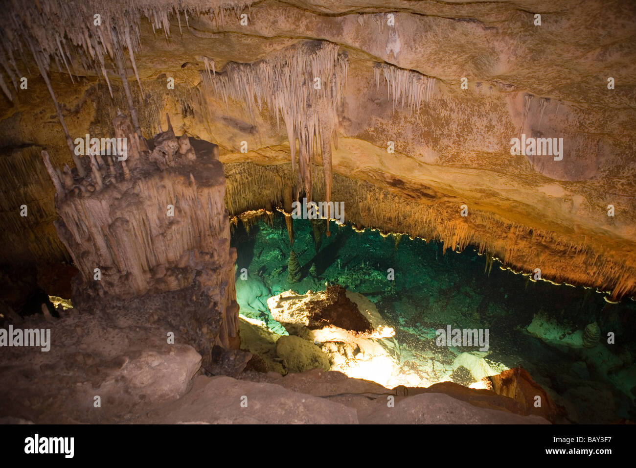 Cuevas del Drach Cave (Grotte du Dragon), Porto Cristo, Majorque, Îles Baléares, Espagne Banque D'Images