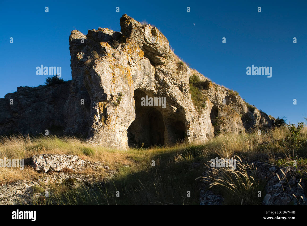 Rock unique, Alpes de Haute Provence, Provence, France Banque D'Images