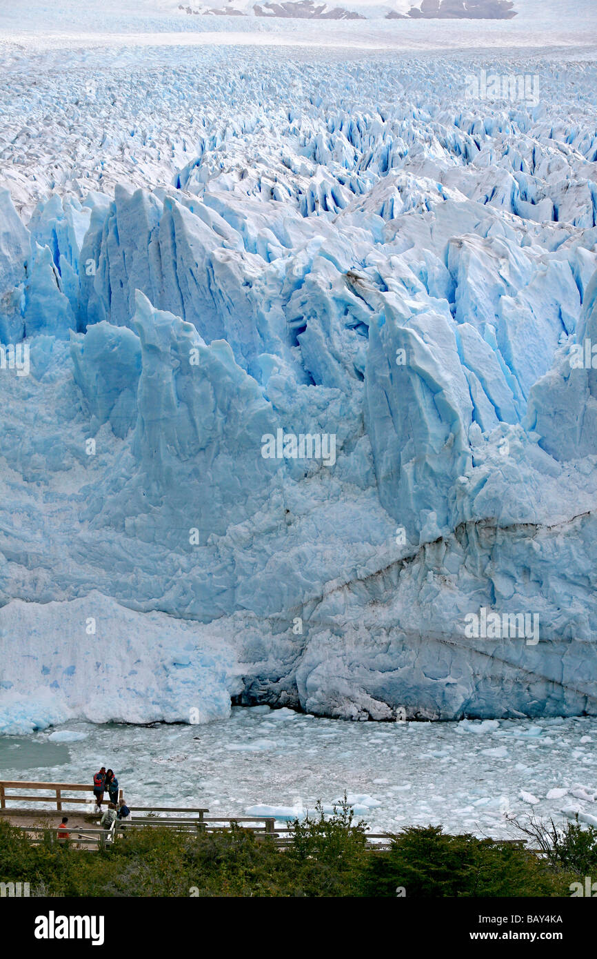 Le glacier Perito Moreno, le Parc National Los Glaciares, Patagonie, Argentine, Amérique du Sud Banque D'Images